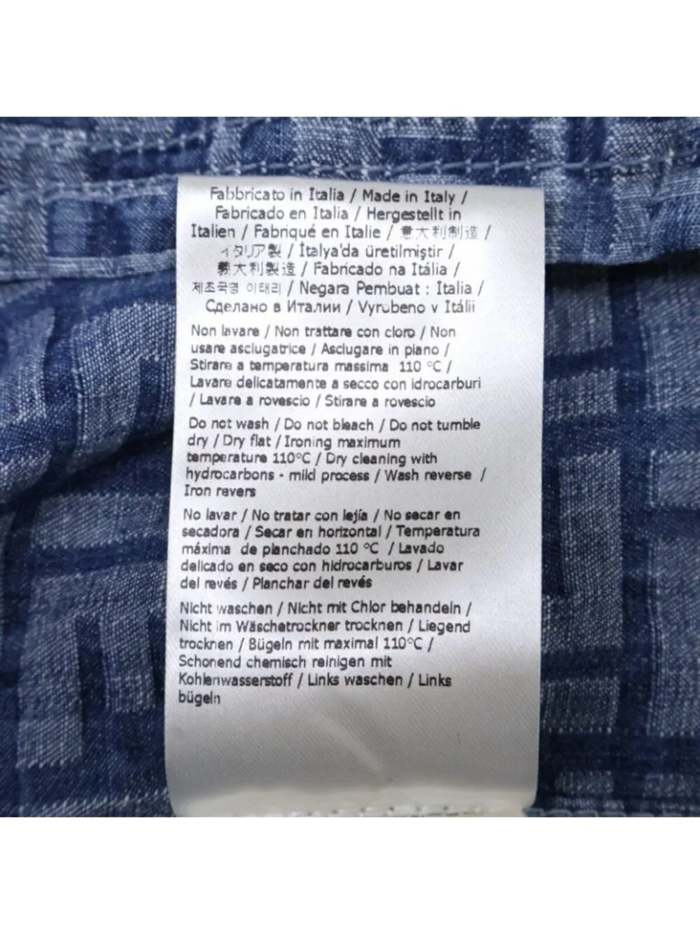 Fendi Zucca Pattern Denim Zip Up Short Sleeve Jacket 38 - Picture 8 of 9